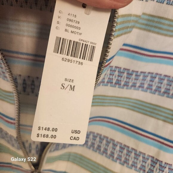 NWT Anthropologie Striped Zip Up Jacket with Hoodie. Size S/M - Picture 10 of 16